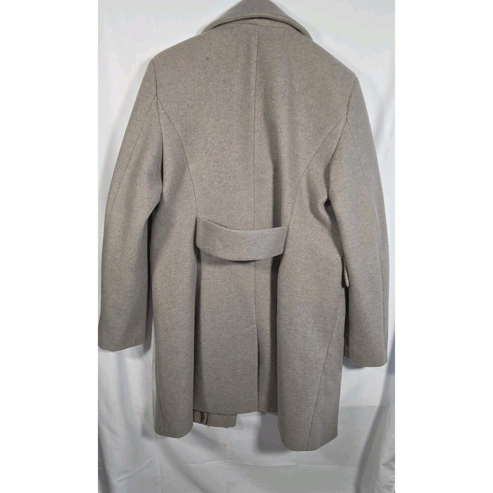 Medium- LIZ CLAIBORNE Women Tan Wool Blend Long Coat - Picture 4 of 7